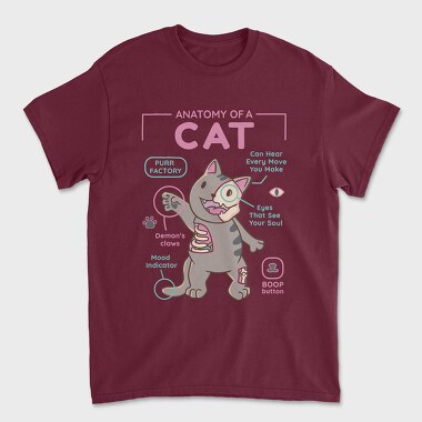 Anatomy of a Cat, Unisex Men's T-Shirt