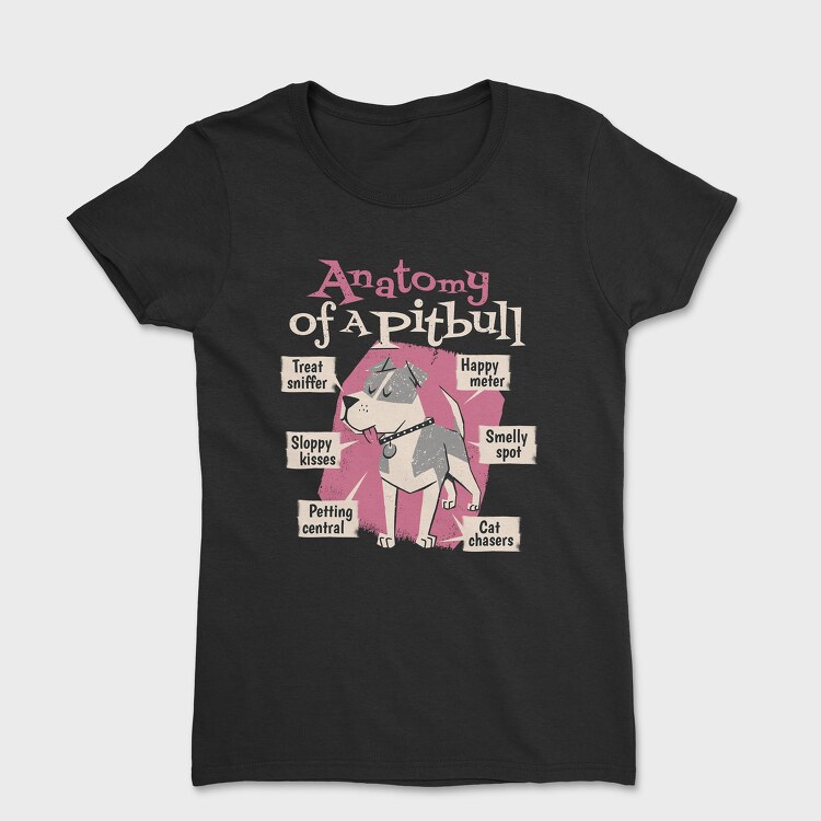 Anatomy of a Pitbull, Women's T-Shirt