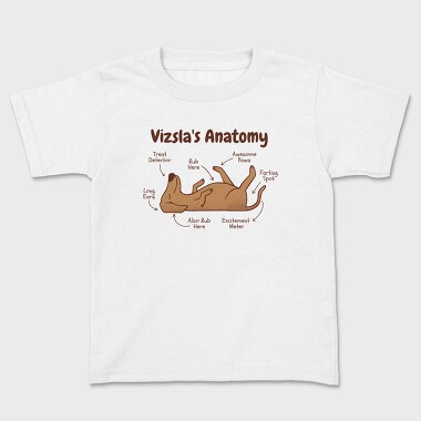 Kids' T-Shirt, Anatomy of a Vizsla