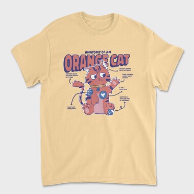 Anatomy of an Orange Cat, Unisex Men's T-Shirt