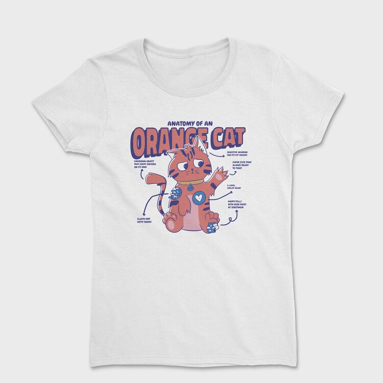 Anatomy of an Orange Cat, Women's T-Shirt