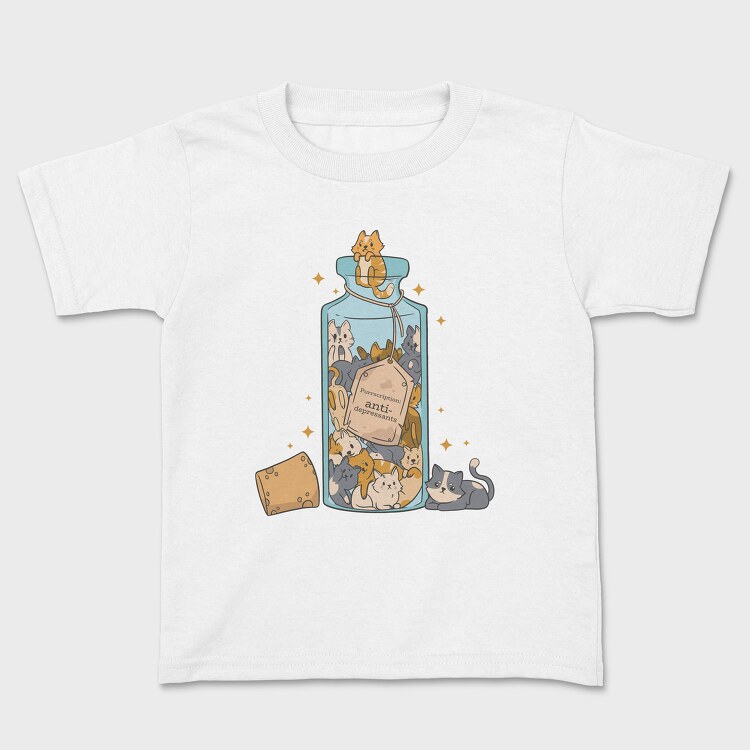 Antidepressants Cats, Kids' T-Shirt
