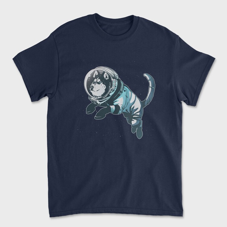 Astronaut Husky, Унисекс Мъжка Тениска