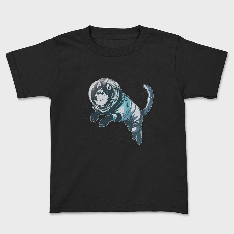 Astronaut Husky, Kids' T-Shirt