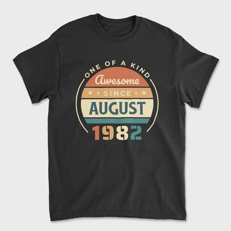 Awesome Since August, Unisex Men's T-Shirt