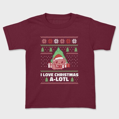 Axolotl Christmas, Kids' T-Shirt