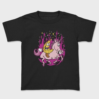 Banana Riding a Unicorn, Kids' T-Shirt