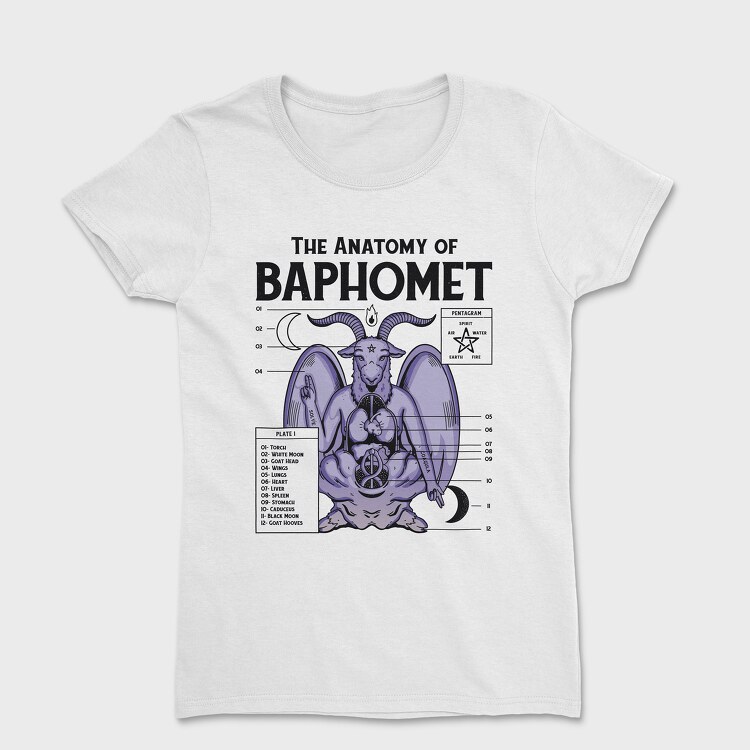 Baphomet Anatomy, Women's T-Shirt