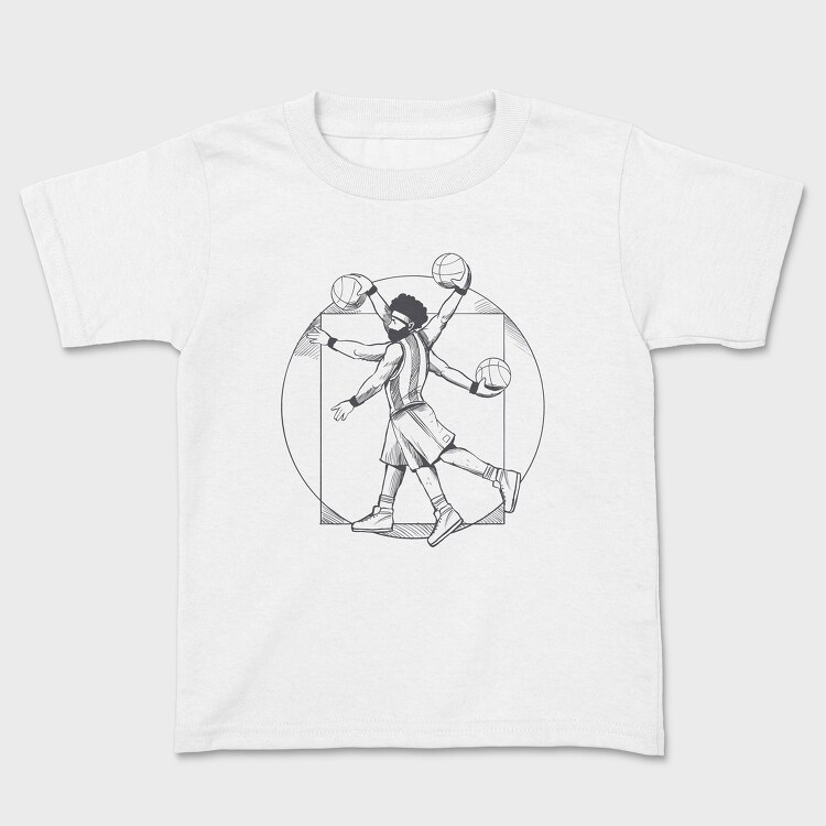 Basketball Vitruvian Man, Детска Тениска