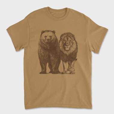 Унисекс Мъжка Тениска, Bear Lion