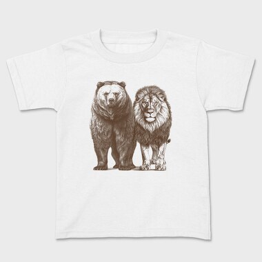 Bear Lion, Kids' T-Shirt
