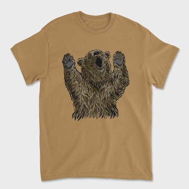 Bear With Hands Up, Unisex Men's T-Shirt