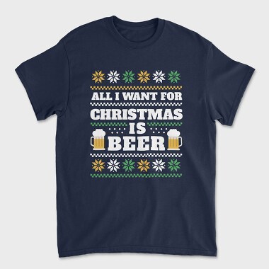 Beer Ugly Sweater 2, Unisex Men's T-Shirt