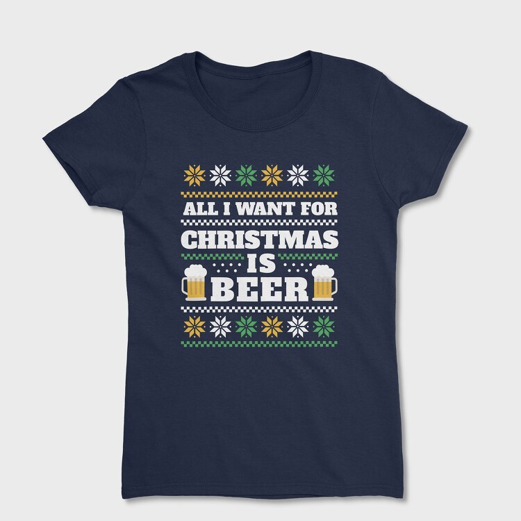 Beer Ugly Sweater 2, Women's T-Shirt