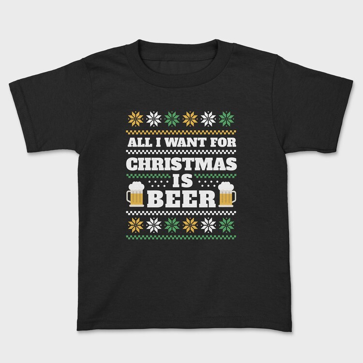 Beer Ugly Sweater 2, Детска Тениска
