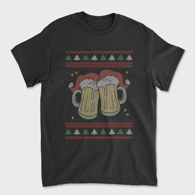 Beer Ugly Sweater, Унисекс Мъжка Тениска