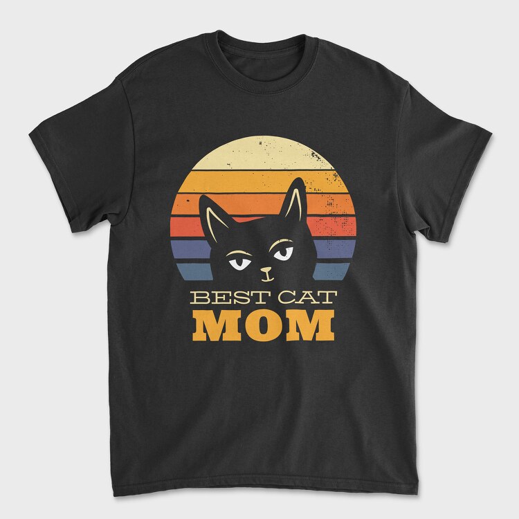 Best Cat Mom Retro, Unisex Men's T-Shirt