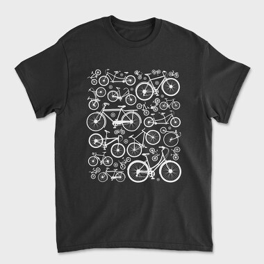 Bicycles Pattern, Unisex Men's T-Shirt