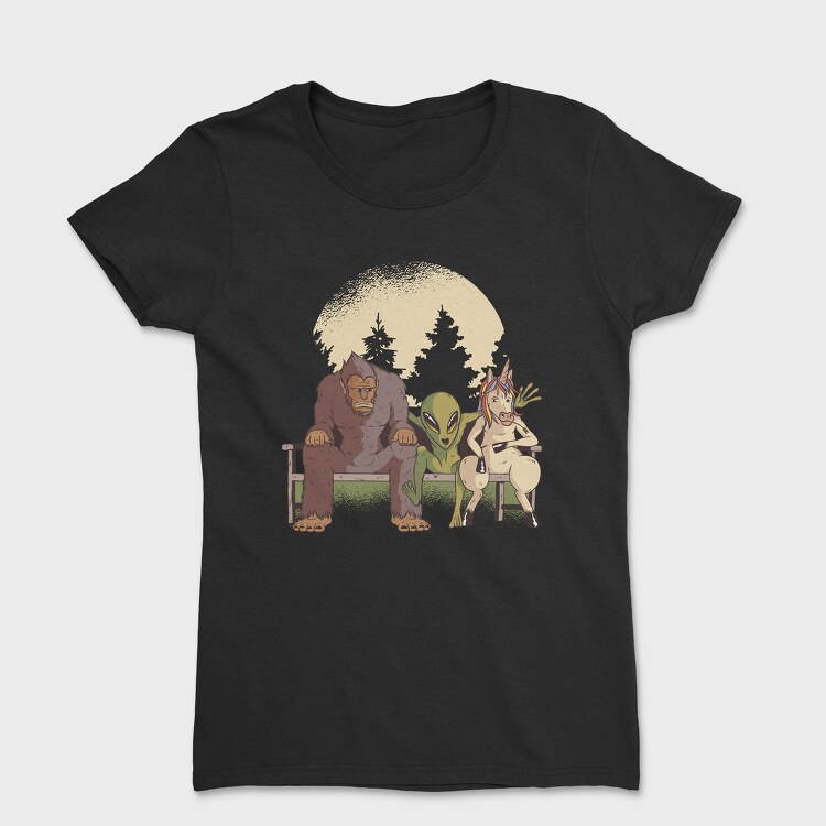 Bigfoot Alien Unicorn, Дамска Тениска