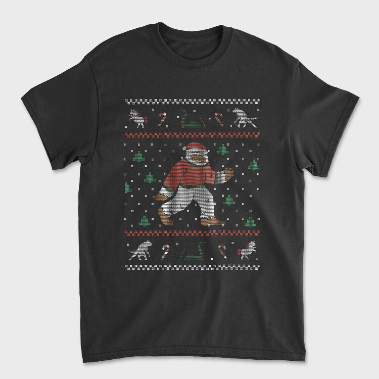 Bigfoot Ugly Sweater, Unisex Men's T-Shirt