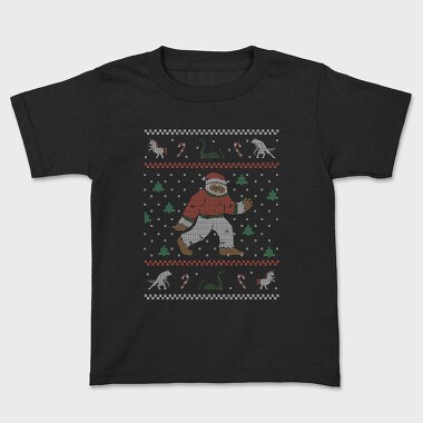 Bigfoot Ugly Sweater, Kids' T-Shirt