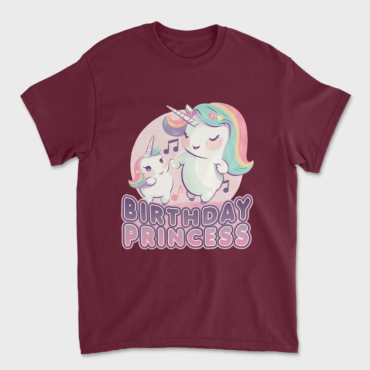 Birthday Princess Unicorns, Unisex Men's T-Shirt
