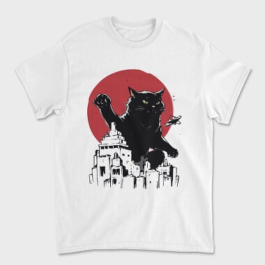 Black Catzilla, Unisex Men's T-Shirt