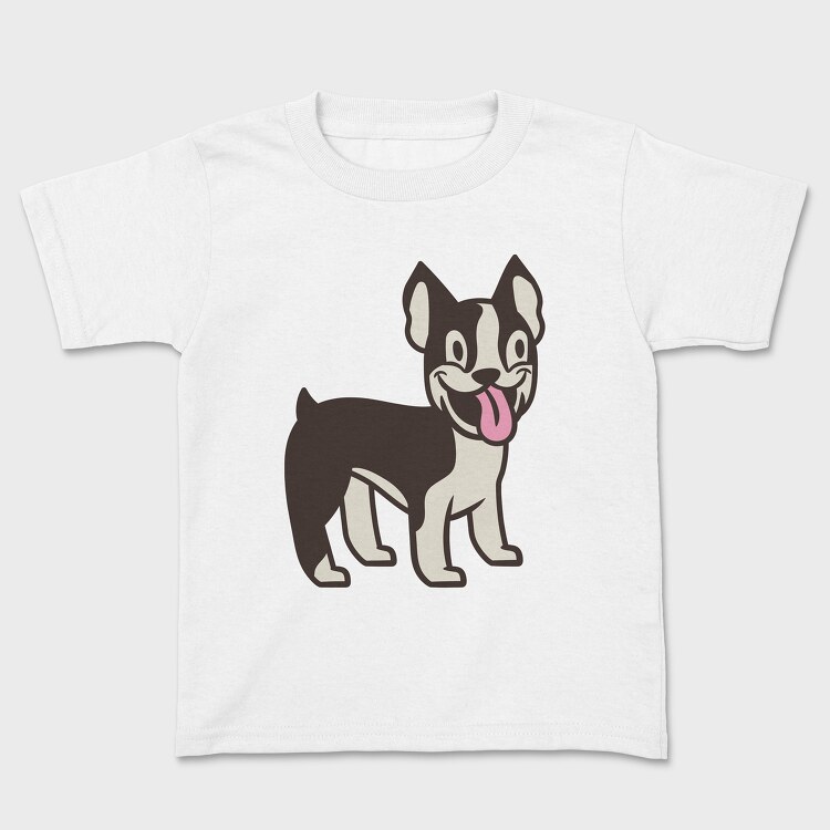 Boston Terrier Cartoon, Детска Тениска