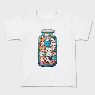 Bottle Cats, Kids' T-Shirt