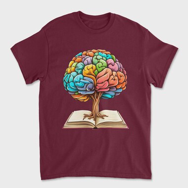 Унисекс Мъжка Тениска, Brain Book