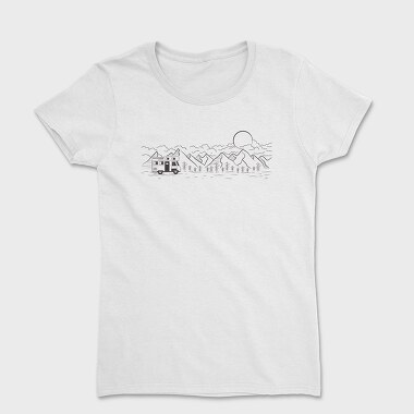 Camping Monochrome, Women's T-Shirt