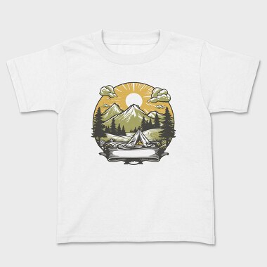 Kids' T-Shirt, Camping Sunset