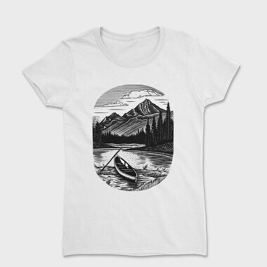 Canoe River Landscape, Women's T-Shirt