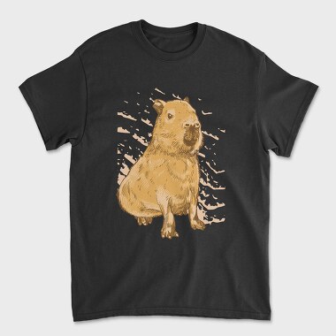 Capybara Realistic, Unisex Men's T-Shirt