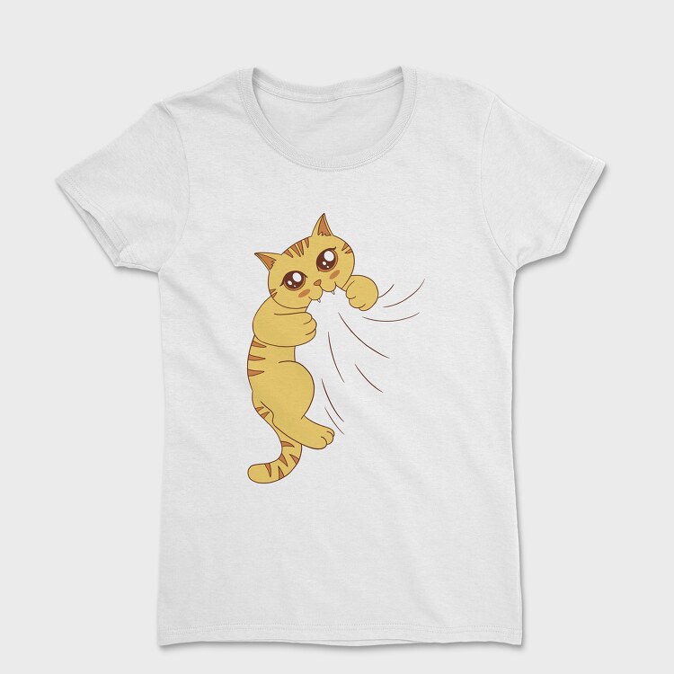 Cat Bitting, Women's T-Shirt