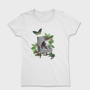 Cat Butterfly, Women's T-Shirt