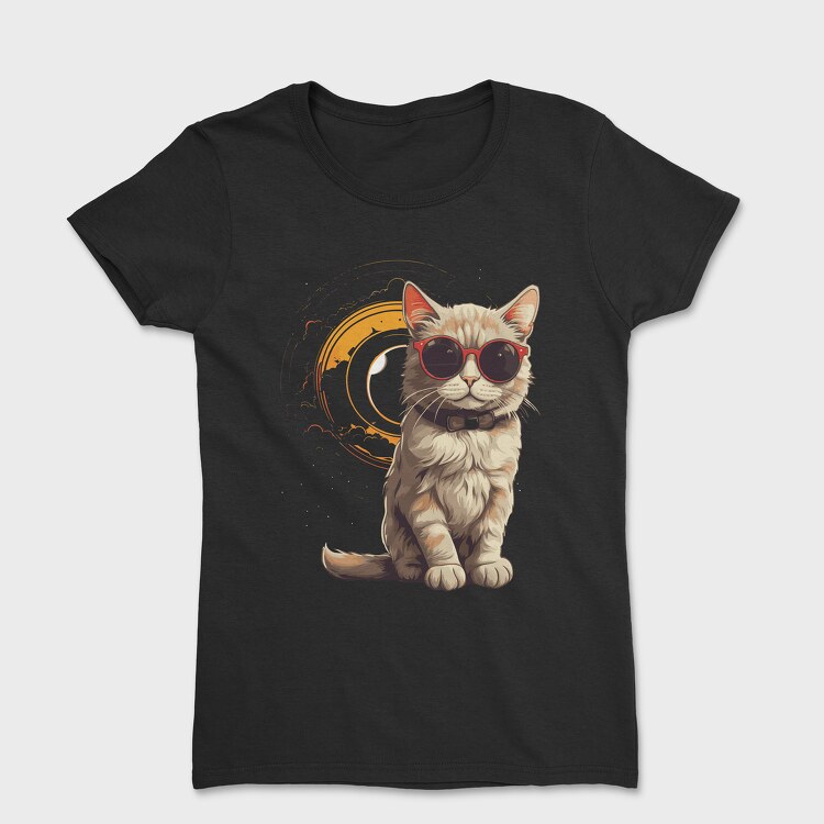 Cat Eclipse, Women's T-Shirt