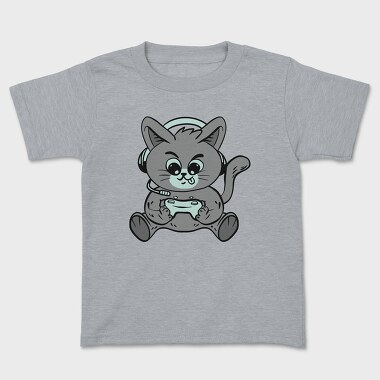 Cat Gamer, Kids' T-Shirt