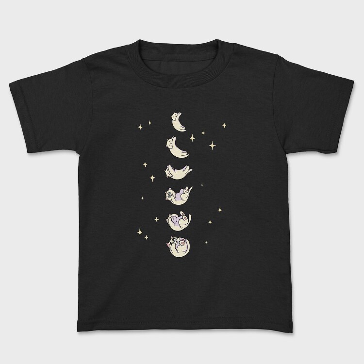 Cat Moon Phases, Kids' T-Shirt