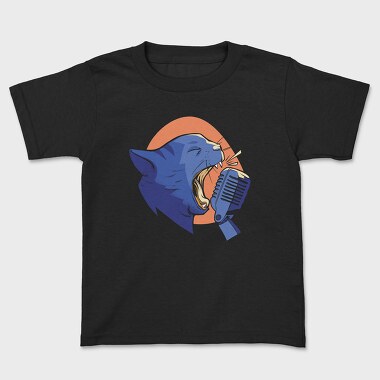 Cat Scream Mic, Kids' T-Shirt