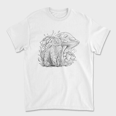 Cat Shroom, Unisex Men's T-Shirt
