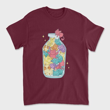 Unisex Men's T-Shirt, Cats Bottle