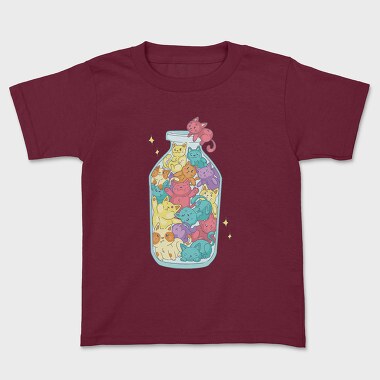 Cats Bottle, Kids' T-Shirt
