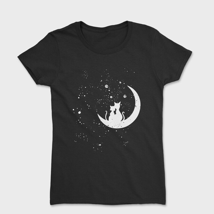 Cats Love Moon, Дамска Тениска