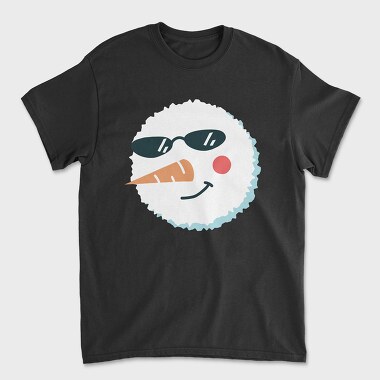 Unisex Men's T-Shirt, Christmas Snowman Faces 3