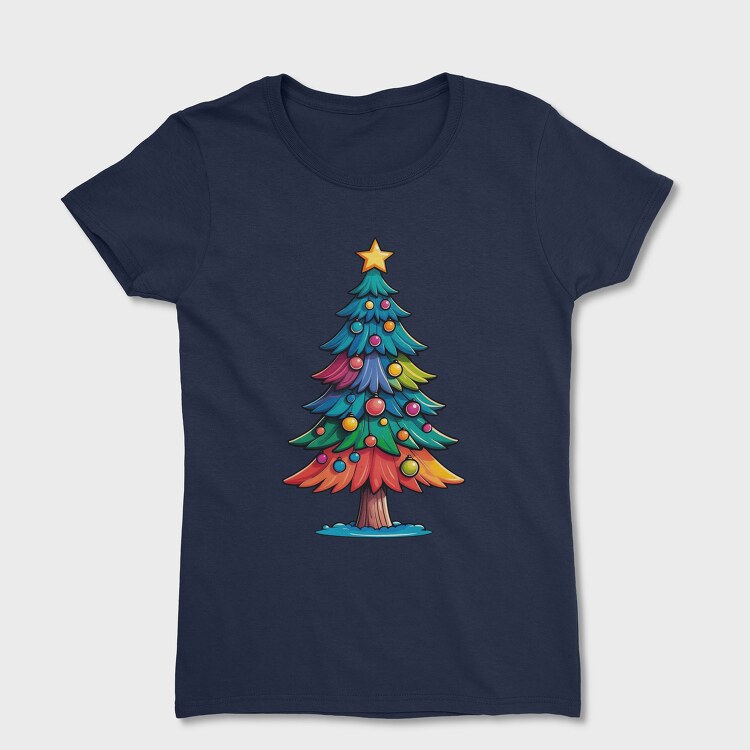 Christmas Tree Color, Women's T-Shirt