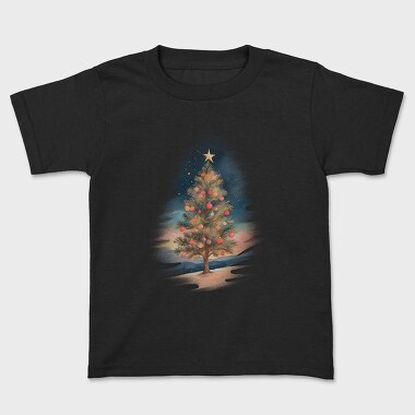 Christmas Tree Watercolor, Kids' T-Shirt