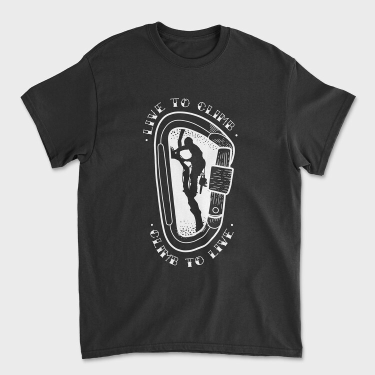 Climb to Live, Unisex Men's T-Shirt