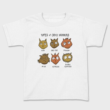Coffee Cats, Kids' T-Shirt