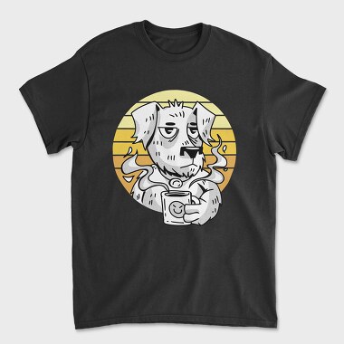 Coffee Dog 2, Unisex Men's T-Shirt